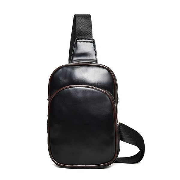 Pašreizējā vīriešu soma no eko ādas vienkārša modeļa