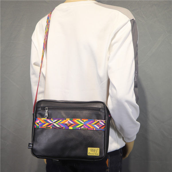 Vīriešu ikdienas soma no eko ādas plecam