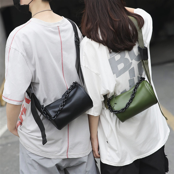 Metallist ketiga silindrikujuline meeste kott