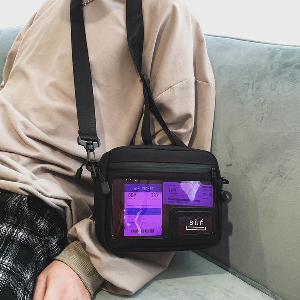 Ikdienas soma ar caurspīdīgu kabatu