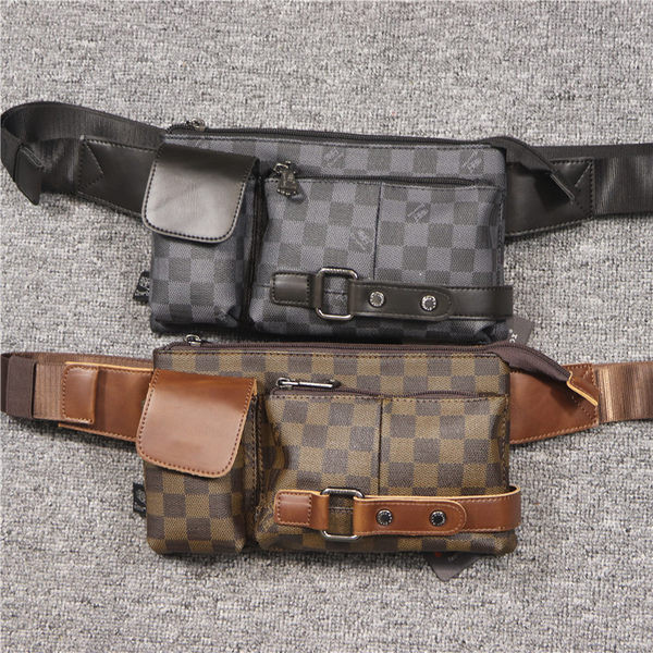 Jauns vīriešu panku modelis ar priekšējām kabatām un plecu rokturi