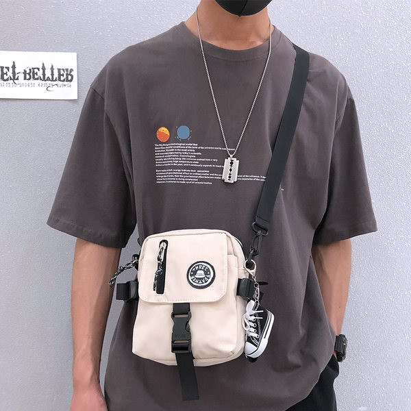 Vīriešu tekstila soma ar garu rokturi