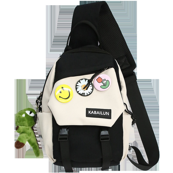 Vīriešu ikdienas tekstila soma ar nozīmītēm un uzrakstu