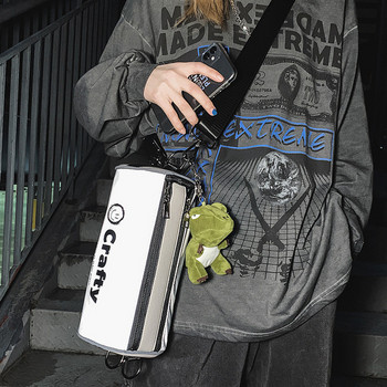 Мъжка чанта от текстил с формата на цилиндър