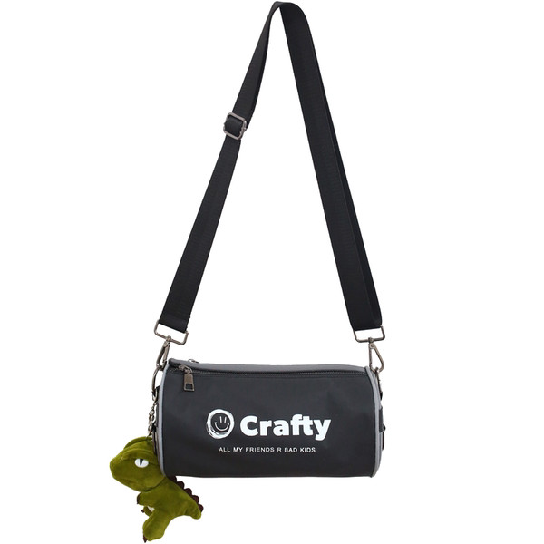 Vīriešu tekstila soma cilindra formā