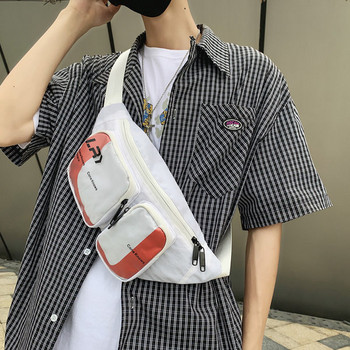 Мъжка ежедневна чанта с джобове и цип
