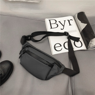 Ikdienas vīriešu tekstila soma ar rāvējslēdzēju un plastmasas aizdari