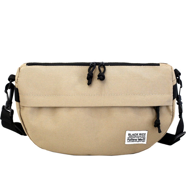 Vīriešu tekstila soma ar emblēmu un rāvējslēdzēju