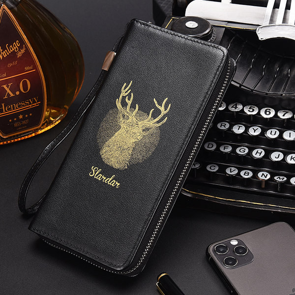 Meeste nahast rahakott aplikatsiooniga