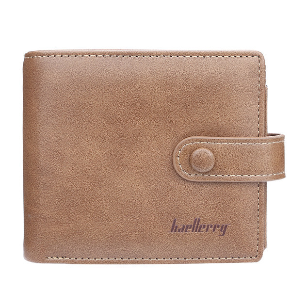 Vīriešu mākslīgās ādas maks brūnā un melnā krāsā