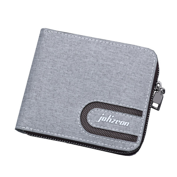 Ανδρικό πορτοφόλι με φερμουάρ και επιγραφή