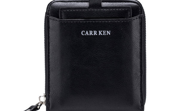 Vīriešu ādas maks ar nodalījumiem banknotēm un kredītkartēm