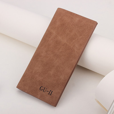 Õhuke kunstnahast meeste rahakott kirjaga