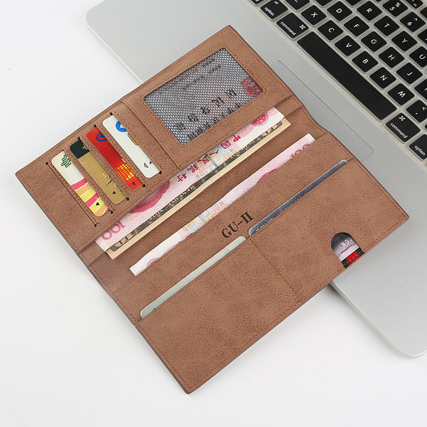 Õhuke kunstnahast meeste rahakott kirjaga