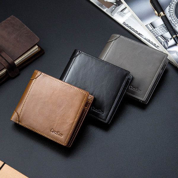 Jauna modeļa vīriešu ādas maciņš trīs krāsās