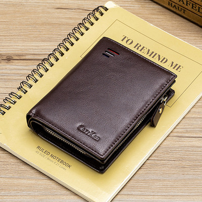 Férfi eco bőr pénztárca rekesszel érmék és hitelkártyák tárolására