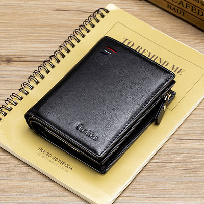 Férfi eco bőr pénztárca rekesszel érmék és hitelkártyák tárolására