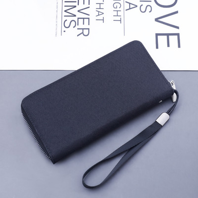 Ανδρικό υφασμάτινο πορτοφόλι με φερμουάρ και λαβή