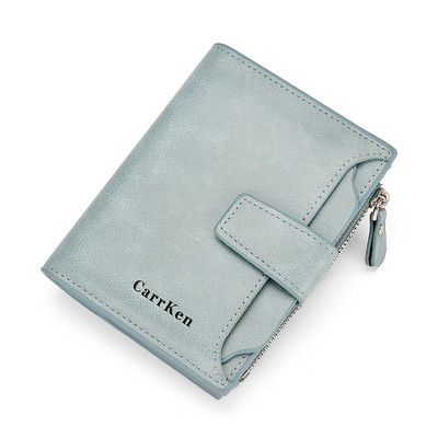 Eko bőrből készült férfi pénztárca felirattal és cipzárral