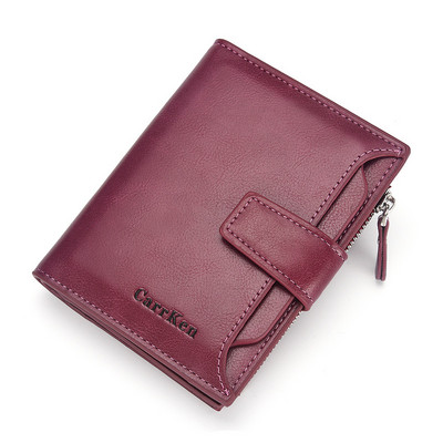 Eko bőrből készült férfi pénztárca felirattal és cipzárral