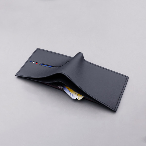 Nahast meeste rahakott kahes värvitoonis