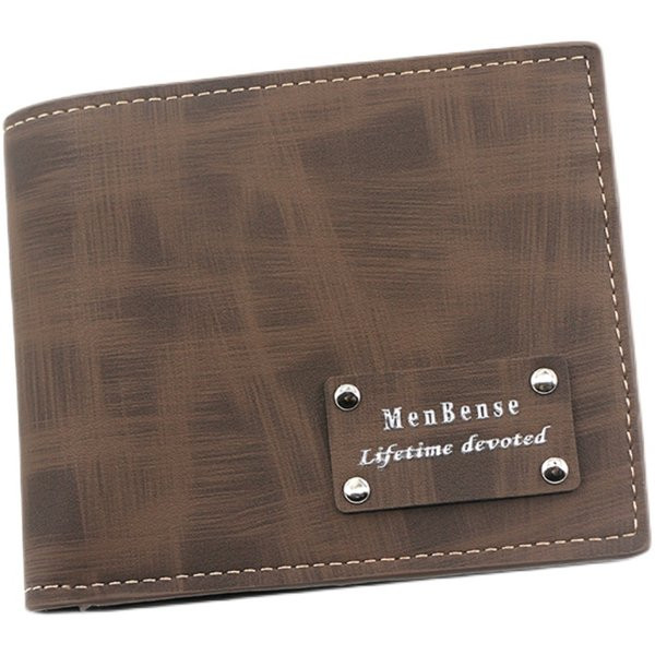 Moderns vīriešu maks ar mākslīgās ādas emblēmu