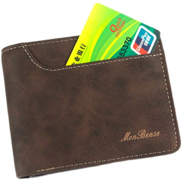 Vīriešu ādas maks no eko ādas ar nodalījumiem kartēm un banknotēm