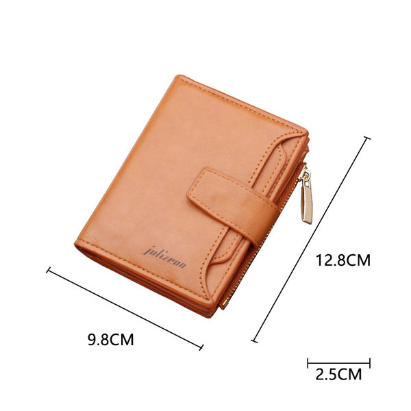 Ανδρικό έκο δερμάτινο πορτοφόλι με μεταλλικό κούμπωμα και τσέπη νομισμάτων