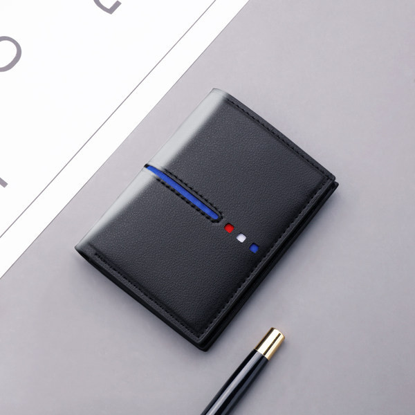 Vīriešu maks no eko ādas ar krāsainu lentīti