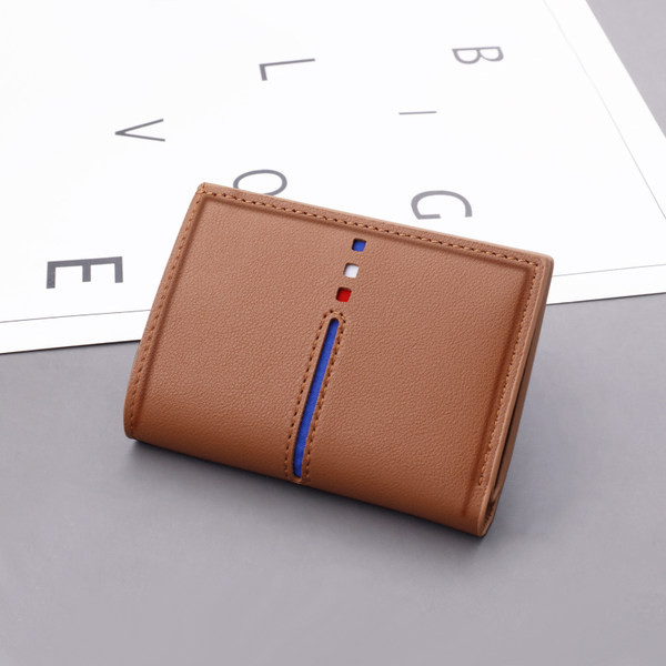 Vīriešu maks no eko ādas ar krāsainu lentīti