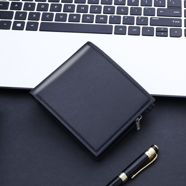 Vīriešu eko ādas maks ar nodalījumiem kartēm un monētām