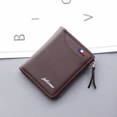 Férfi bőr pénztárca cipzárral és felirattal