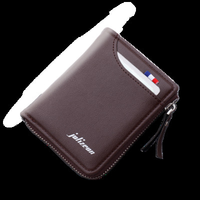 Férfi bőr pénztárca cipzárral és felirattal