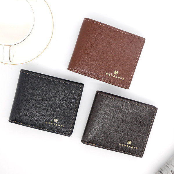 Vīriešu mākslīgās ādas maks melnā un brūnā krāsā