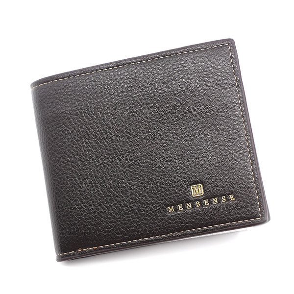 Vīriešu mākslīgās ādas maks melnā un brūnā krāsā