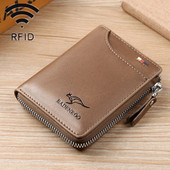 Μικρό έκο δερμάτινο πορτοφόλι με φερμουάρ και επιγραφή