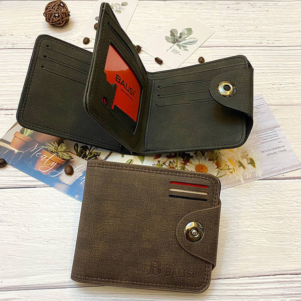 Vīriešu maks ar pogu - divi izmēri