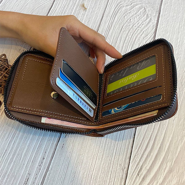 Maža vyriška piniginė su skyriumi monetoms