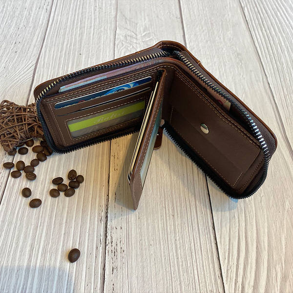 Maža vyriška piniginė su skyriumi monetoms