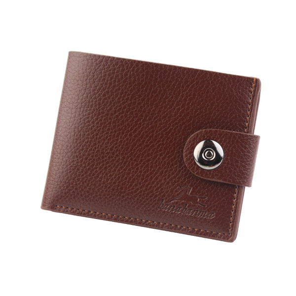 Vīriešu ādas maks ar metāla aizdari