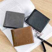 Öko-nahast moodne meeste rahakott münditaskuga