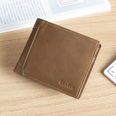 Öko-nahast moodne meeste rahakott münditaskuga