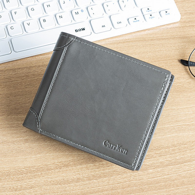 Öko-nahast moodne meeste rahakott münditaskuga