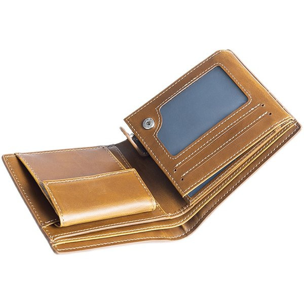 Öko-nahast moodne meeste rahakott münditaskuga