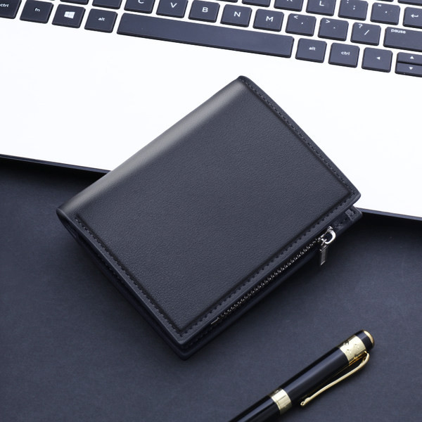 Vienkāršs vīriešu maks ar rāvējslēdzēju