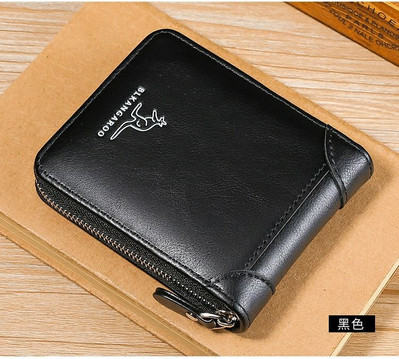 Öko-nahast kompaktne meeste rahakott luku ja kirjaga