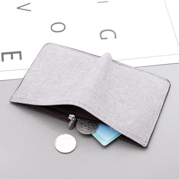 Vīriešu maks no tekstila vienkrāsaina modeļa