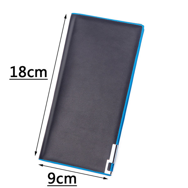 Garš vīriešu maks ar metāla elementu - eko āda