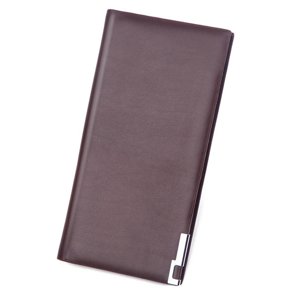 Garš vīriešu maks ar metāla elementu - eko āda