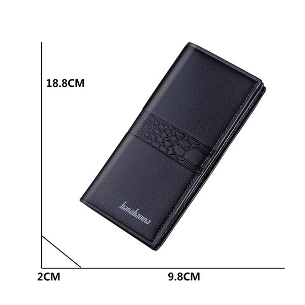 Öko bőrből készült férfi pénztárca - hosszú modell